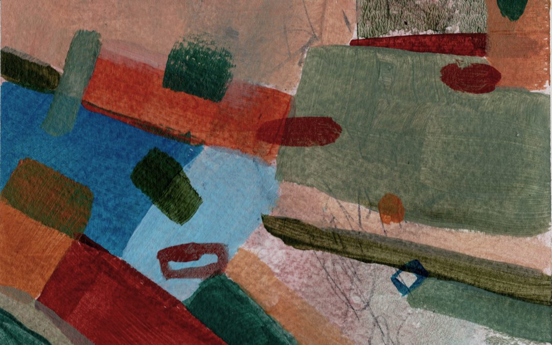 Bird's Eye I mixed media painting