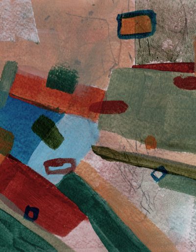 Bird's Eye I mixed media painting